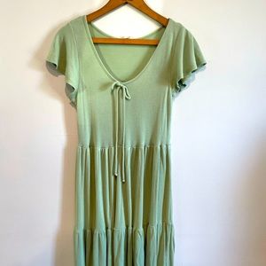 Light Green Midi See You Monday Dress Women’s Large